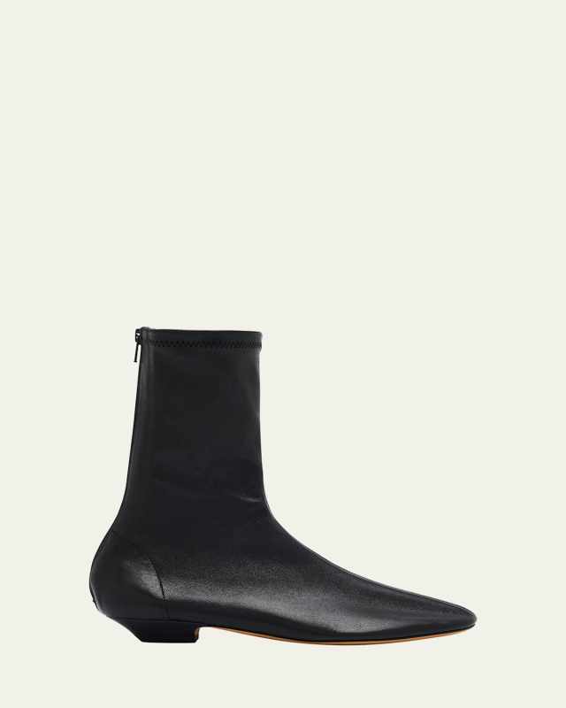 Apollo Leather Zip Ankle Boots
